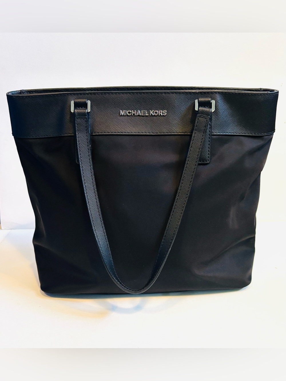 MICHAEL KORS Black Nylon Morgan Tote Bag NWT